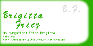 brigitta fricz business card